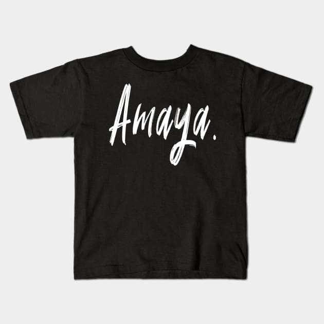 NAME GIRL AMAYA Kids T-Shirt by CanCreate